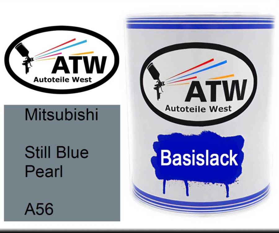 Mitsubishi, Still Blue Pearl, A56: 1L Lackdose, von ATW Autoteile West.